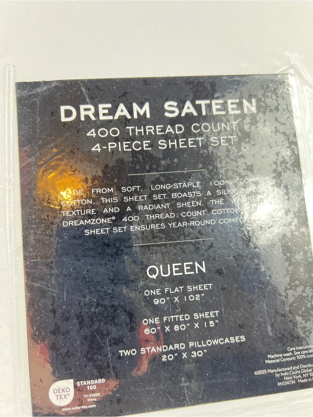 Wamsutta Dream Zone Queen Sheet Set White Sateen 400 TC Luxury Cotton 4 Pc NEW